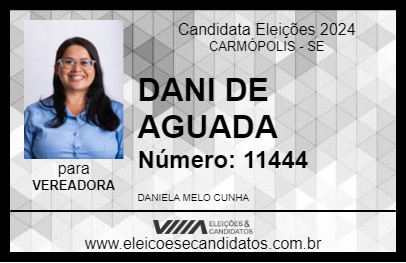 Candidato DANI DE AGUADA 2024 - CARMÓPOLIS - Eleições