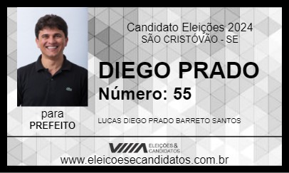 Candidato DIEGO PRADO 2024 - SÃO CRISTÓVÃO - Eleições