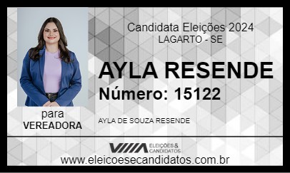 Candidato AYLA RESENDE 2024 - LAGARTO - Eleições