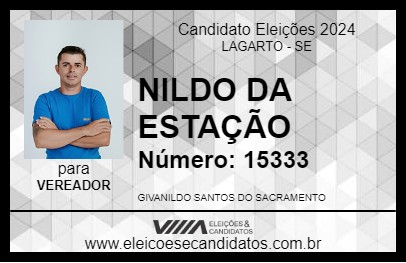 Candidato NILDO DA ESTAÇÃO 2024 - LAGARTO - Eleições