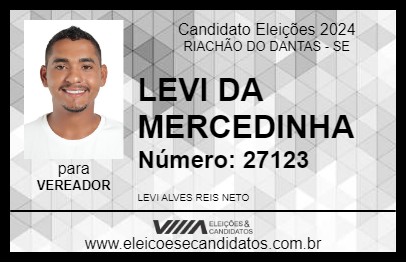 Candidato LEVI DA MERCEDINHA 2024 - RIACHÃO DO DANTAS - Eleições