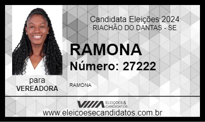 Candidato RAMONA 2024 - RIACHÃO DO DANTAS - Eleições