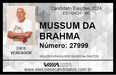 Candidato MUSSUM DA BRAHMA 2024 - ESTÂNCIA - Eleições