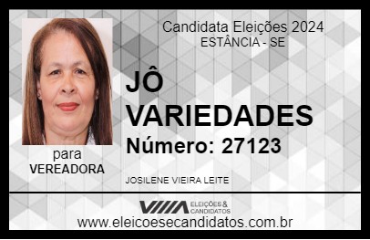 Candidato JÔ VARIEDADES 2024 - ESTÂNCIA - Eleições