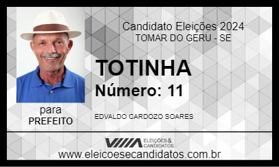 Candidato TOTINHA 2024 - TOMAR DO GERU - Eleições