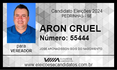 Candidato ARON CRUEL 2024 - PEDRINHAS - Eleições