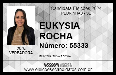 Candidato EUKYSIA ROCHA 2024 - PEDRINHAS - Eleições