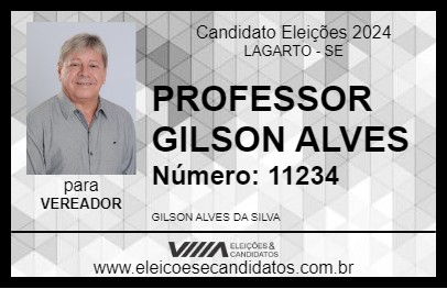 Candidato PROFESSOR GILSON ALVES 2024 - LAGARTO - Eleições