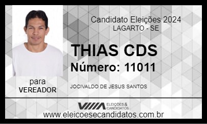 Candidato THIAS CDS 2024 - LAGARTO - Eleições