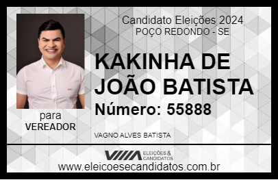 Candidato KAKINHA DE JOÃO BATISTA 2024 - POÇO REDONDO - Eleições