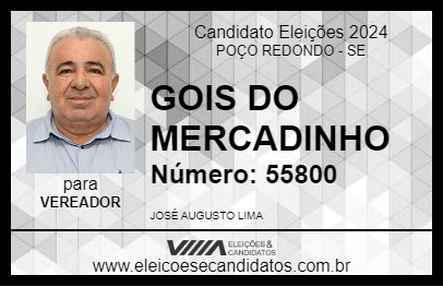 Candidato GOIS DO MERCADINHO 2024 - POÇO REDONDO - Eleições