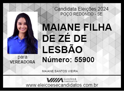 Candidato MAIANE FILHA DE ZÉ DE LESBÃO 2024 - POÇO REDONDO - Eleições