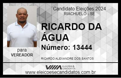 Candidato RICARDO DA ÁGUA 2024 - RIACHUELO - Eleições