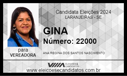 Candidato GINA 2024 - LARANJEIRAS - Eleições