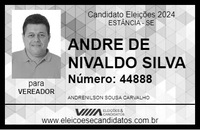 Candidato ANDRE DE NIVALDO SILVA 2024 - ESTÂNCIA - Eleições