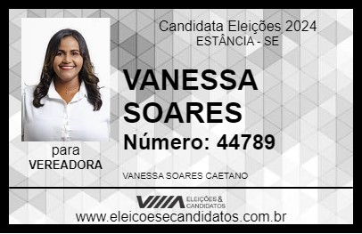 Candidato VANESSA SOARES 2024 - ESTÂNCIA - Eleições