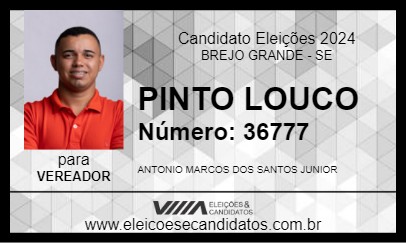 Candidato PINTO LOUCO       2024 - BREJO GRANDE - Eleições