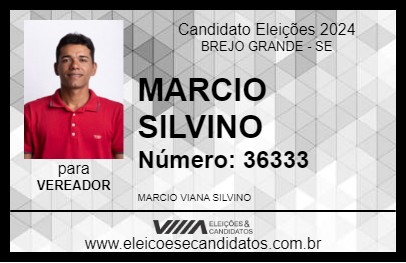 Candidato MARCIO SILVINO        2024 - BREJO GRANDE - Eleições