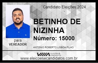 Candidato BETINHO DE NIZINHA 2024 - ILHA DAS FLORES - Eleições