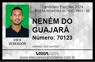 Candidato NENÉM DO GUAJARÁ 2024 - NOSSA SENHORA DO SOCORRO - Eleições