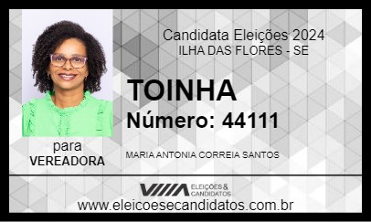 Candidato TOINHA 2024 - ILHA DAS FLORES - Eleições