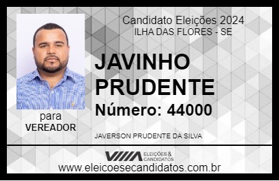 Candidato JAVINHO PRUDENTE 2024 - ILHA DAS FLORES - Eleições