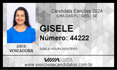 Candidato GISELE 2024 - ILHA DAS FLORES - Eleições