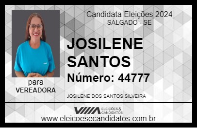 Candidato JOSILENE SANTOS 2024 - SALGADO - Eleições