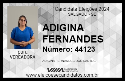 Candidato ADIGINA FERNANDES 2024 - SALGADO - Eleições