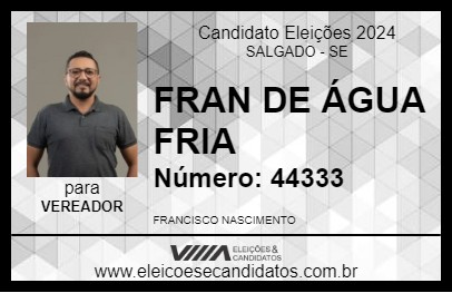 Candidato FRAN DE ÁGUA FRIA 2024 - SALGADO - Eleições