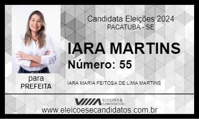 Candidato IARA MARTINS 2024 - PACATUBA - Eleições