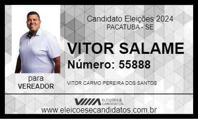 Candidato VITOR SALAME 2024 - PACATUBA - Eleições