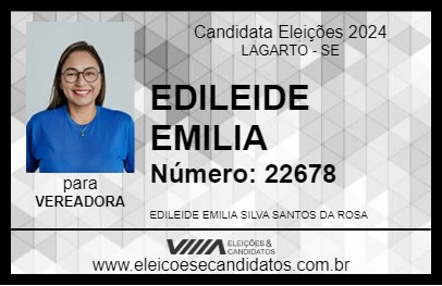 Candidato EDILEIDE EMILIA 2024 - LAGARTO - Eleições