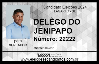 Candidato DELÊGO DO JENIPAPO 2024 - LAGARTO - Eleições