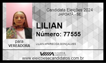 Candidato LILIAN 2024 - JAPOATÃ - Eleições