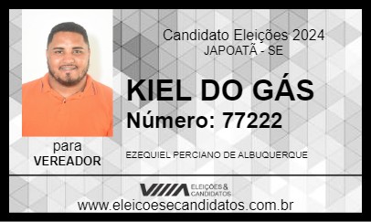 Candidato KIEL DO GÁS 2024 - JAPOATÃ - Eleições