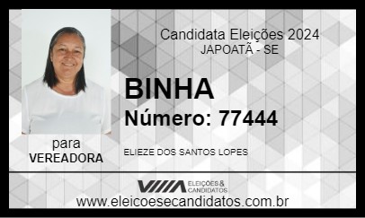 Candidato BINHA 2024 - JAPOATÃ - Eleições