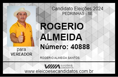 Candidato ROGERIO ALMEIDA 2024 - PEDRINHAS - Eleições