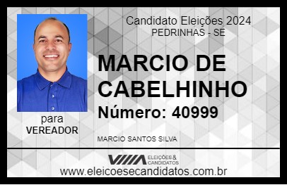 Candidato MARCIO DE CABELHINHO 2024 - PEDRINHAS - Eleições