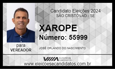 Candidato XAROPE 2024 - SÃO CRISTÓVÃO - Eleições