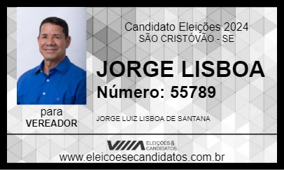 Candidato JORGE LISBOA 2024 - SÃO CRISTÓVÃO - Eleições