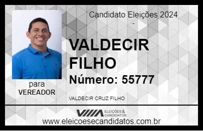 Candidato VALDECIR FILHO 2024 - SÃO CRISTÓVÃO - Eleições