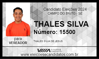 Candidato THALES SILVA 2024 - CAMPO DO BRITO - Eleições