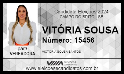 Candidato VITÓRIA SOUSA 2024 - CAMPO DO BRITO - Eleições