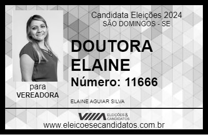 Candidato DOUTORA ELAINE 2024 - SÃO DOMINGOS - Eleições