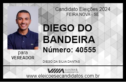 Candidato DIEGO DO BANDEIRA 2024 - FEIRA NOVA - Eleições