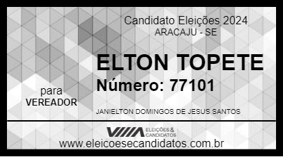 Candidato ELTON TOPETE 2024 - ARACAJU - Eleições