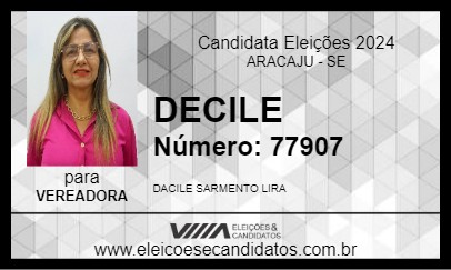 Candidato DECILE 2024 - ARACAJU - Eleições