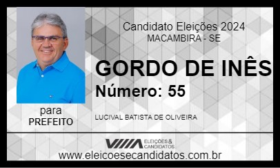 Candidato GORDO DE INÊS 2024 - MACAMBIRA - Eleições