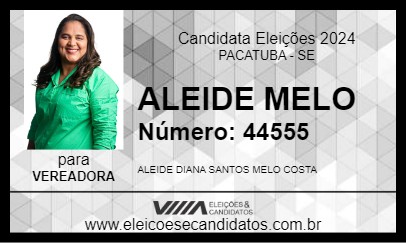 Candidato ALEIDE MELO 2024 - PACATUBA - Eleições